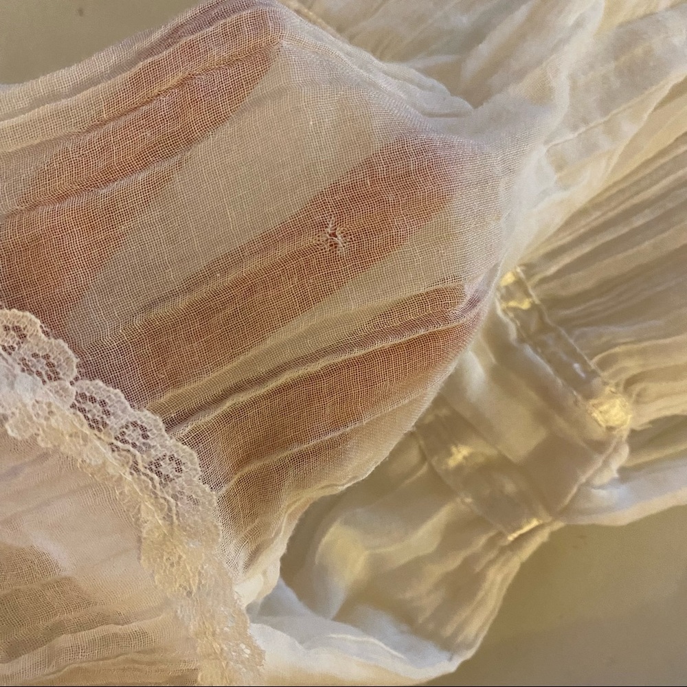 Gunne Sax Vintage 70s Dress Size Small Cottagecore Lace Ruffle Wedding Dress EUC - Picture 16 of 16